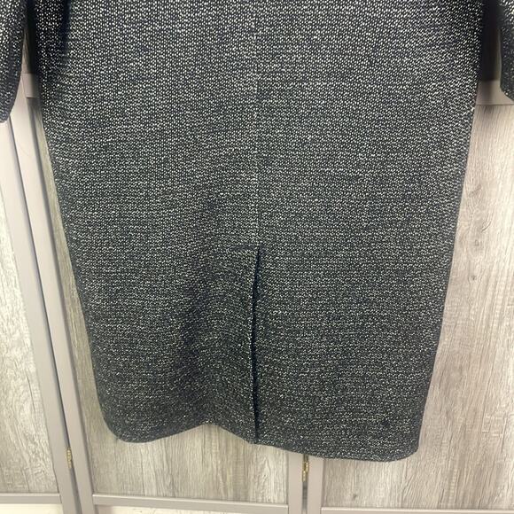 Vintage 80's Dual Control Tweed/Leather Maxi Trench Coat Women's M oversized - Picture 10 of 15